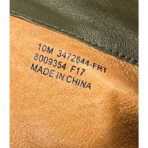 Frye Myra Lug Combat Boots Forest Green Suede Heeled Size 10 Like New - Picture 6 of 6